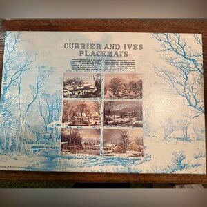 Vintage Currier and Ives Placemats Set